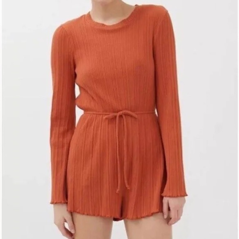 Urban Outfitters Women Orange Knit Long Sleeve Romper NWT - Picture 11 of 12